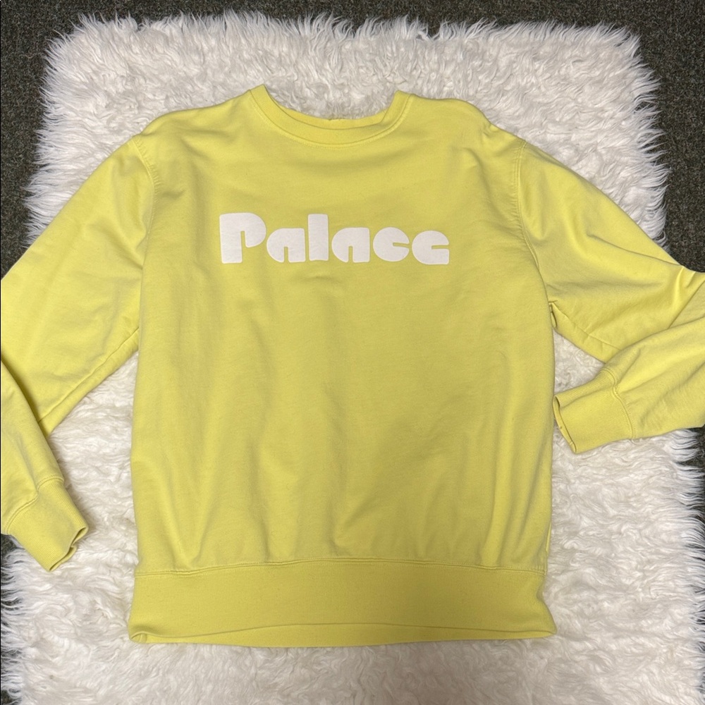 Palace Ace Crew Light Yellow Men's - FW18 - US